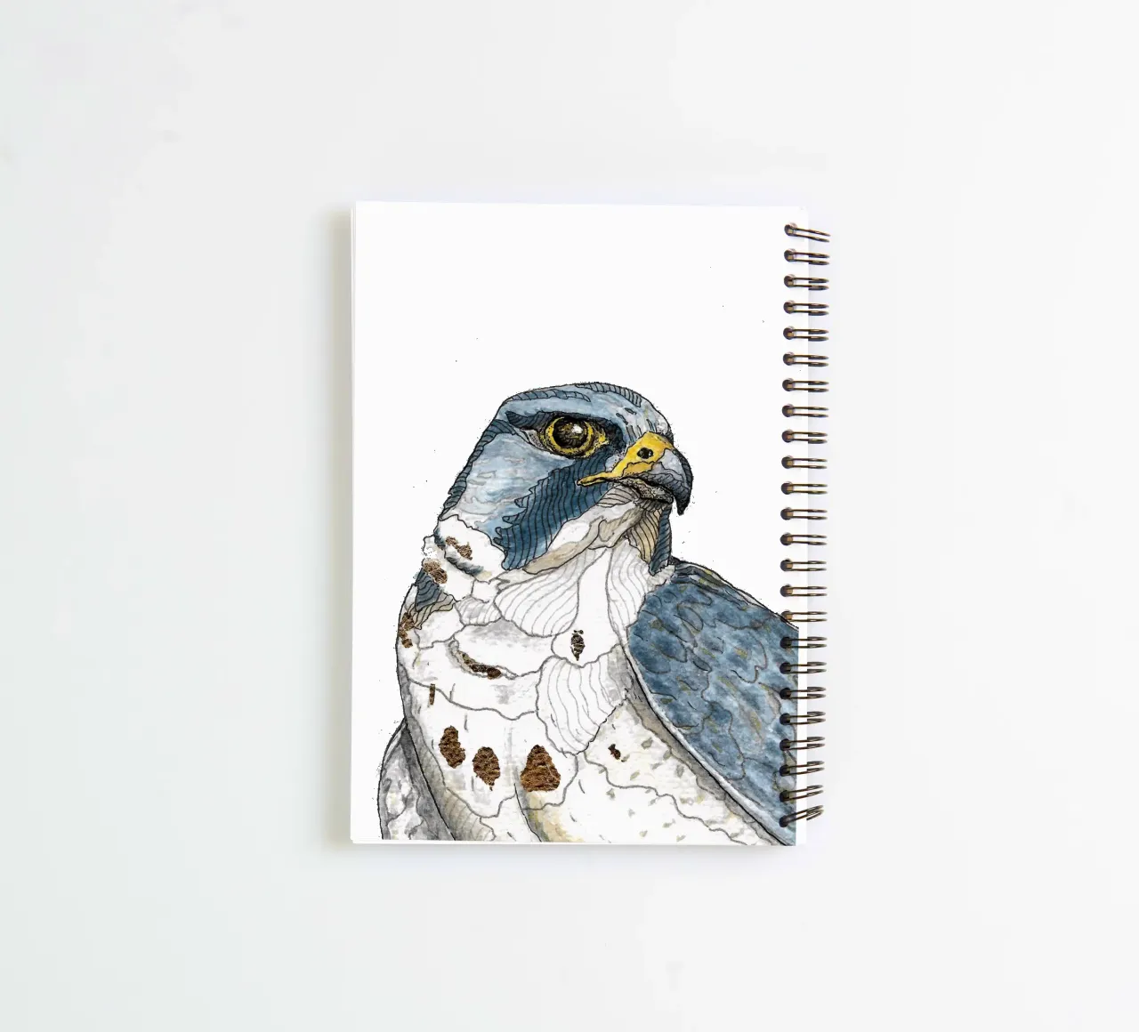 Peregrine falcon spiral notebook by Magpie luck