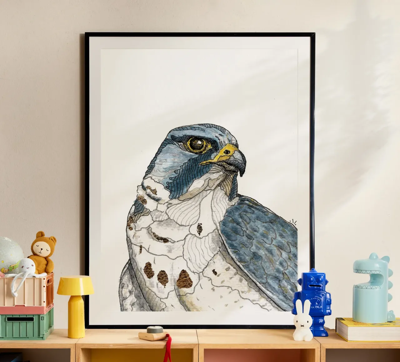 Peregrine falcon hahnemühle by Magpie luck