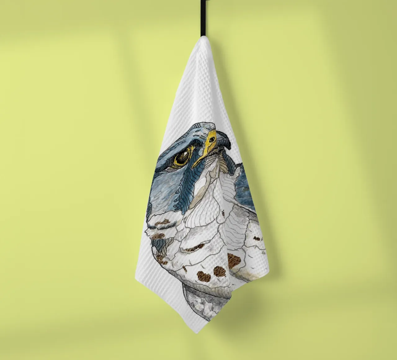 Peregrine falcon tea towel by Magpie luck
