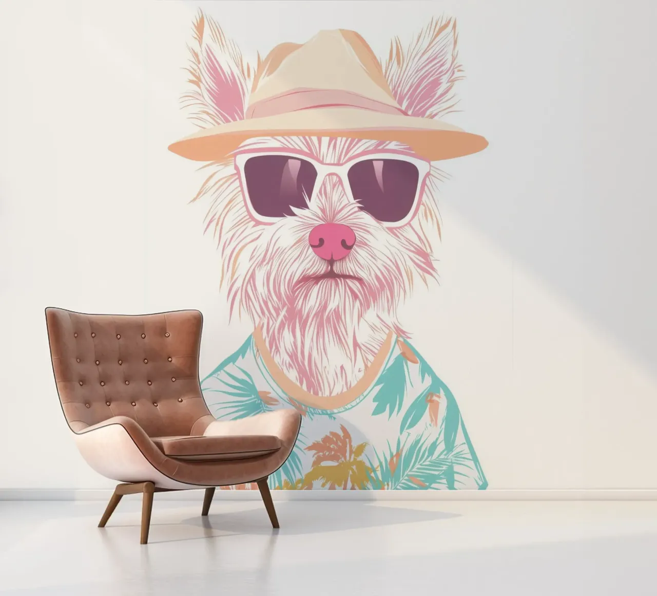 Tropischer Welpe Fototapete von So Cute Land - Affiches et posters