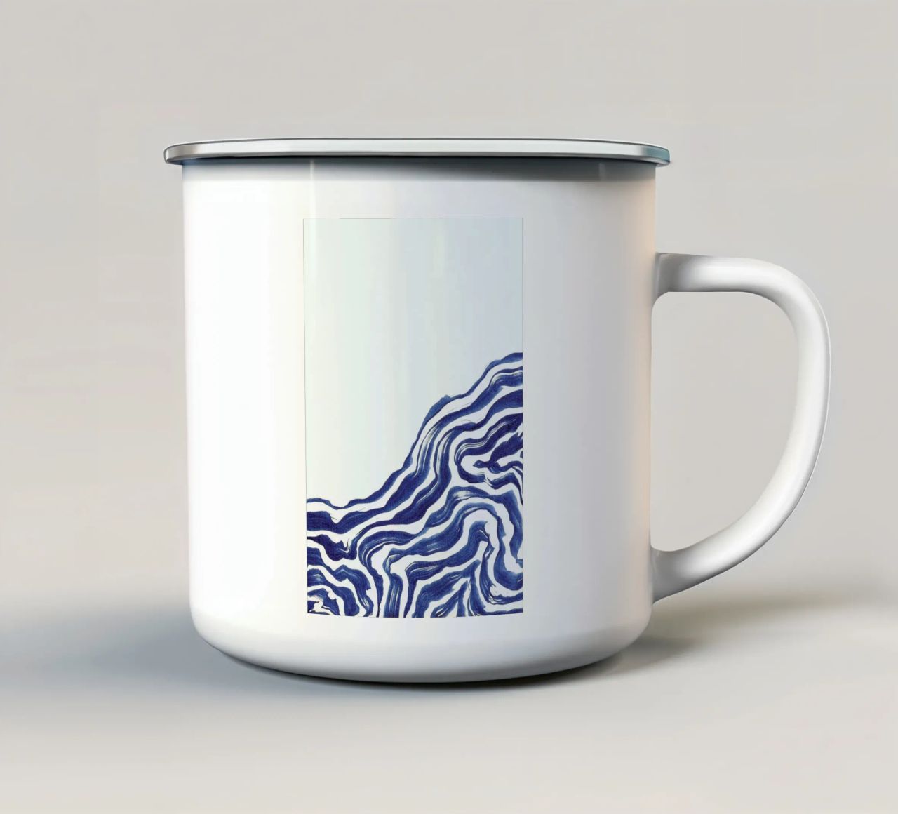 Wave II tazza in smalto da Kristen Polsinelli