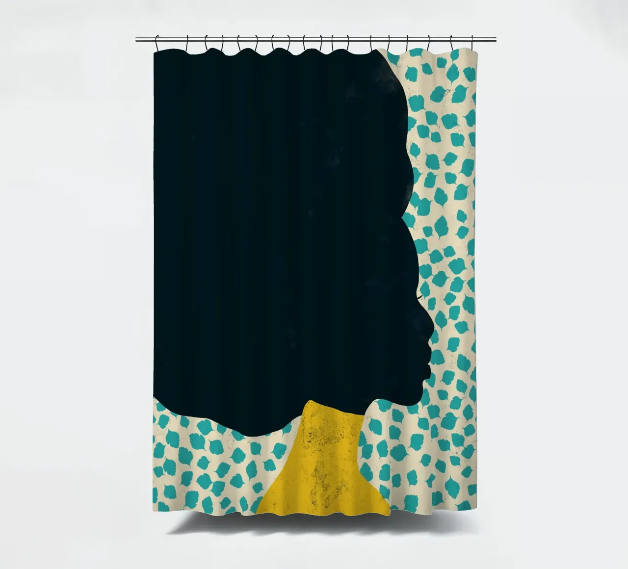 Cats & Dotz - Donna con l'afro tenda da doccia da The Artcircle