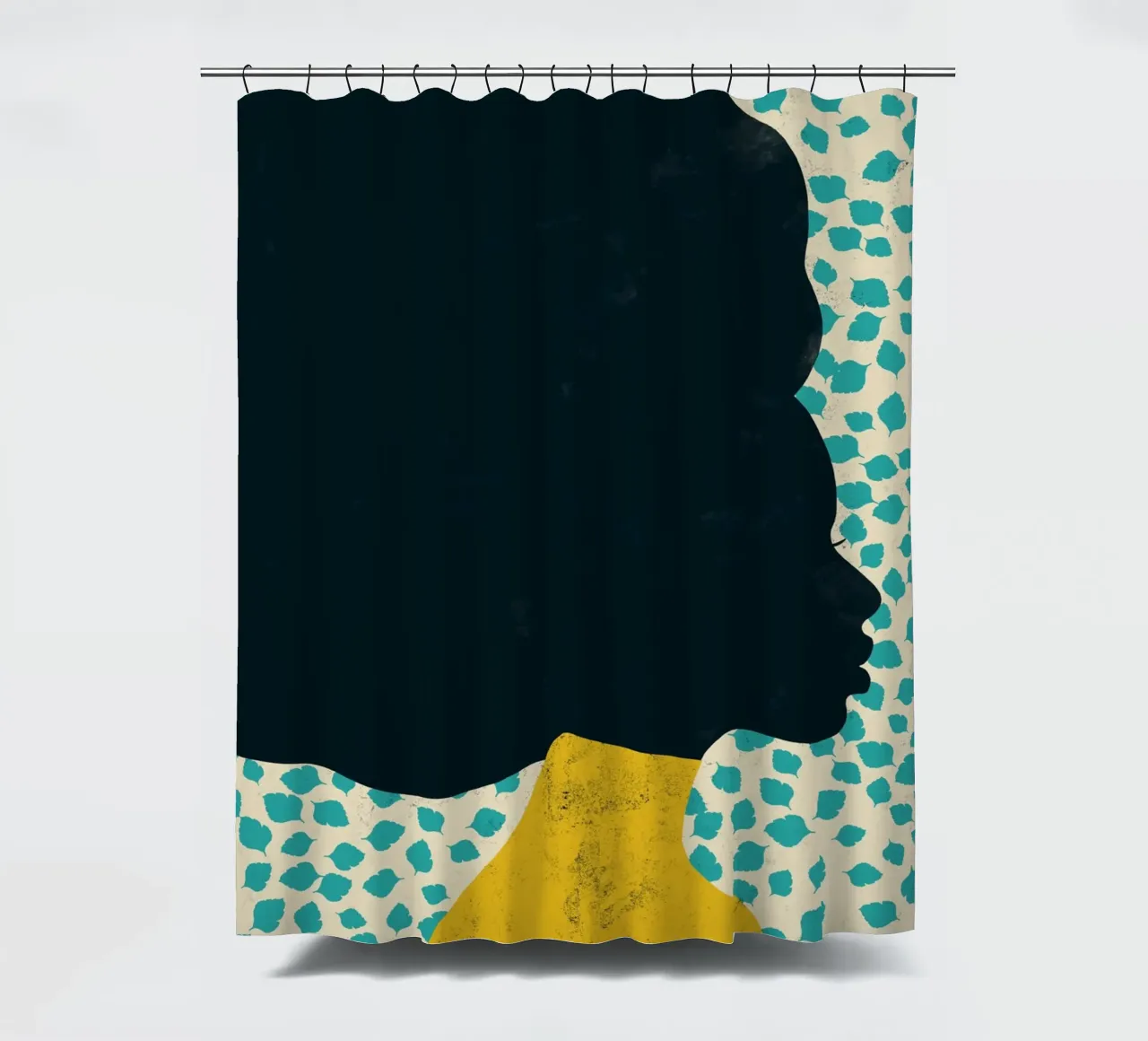 Cats & Dotz - Donna con l'afro tenda da doccia da The Artcircle