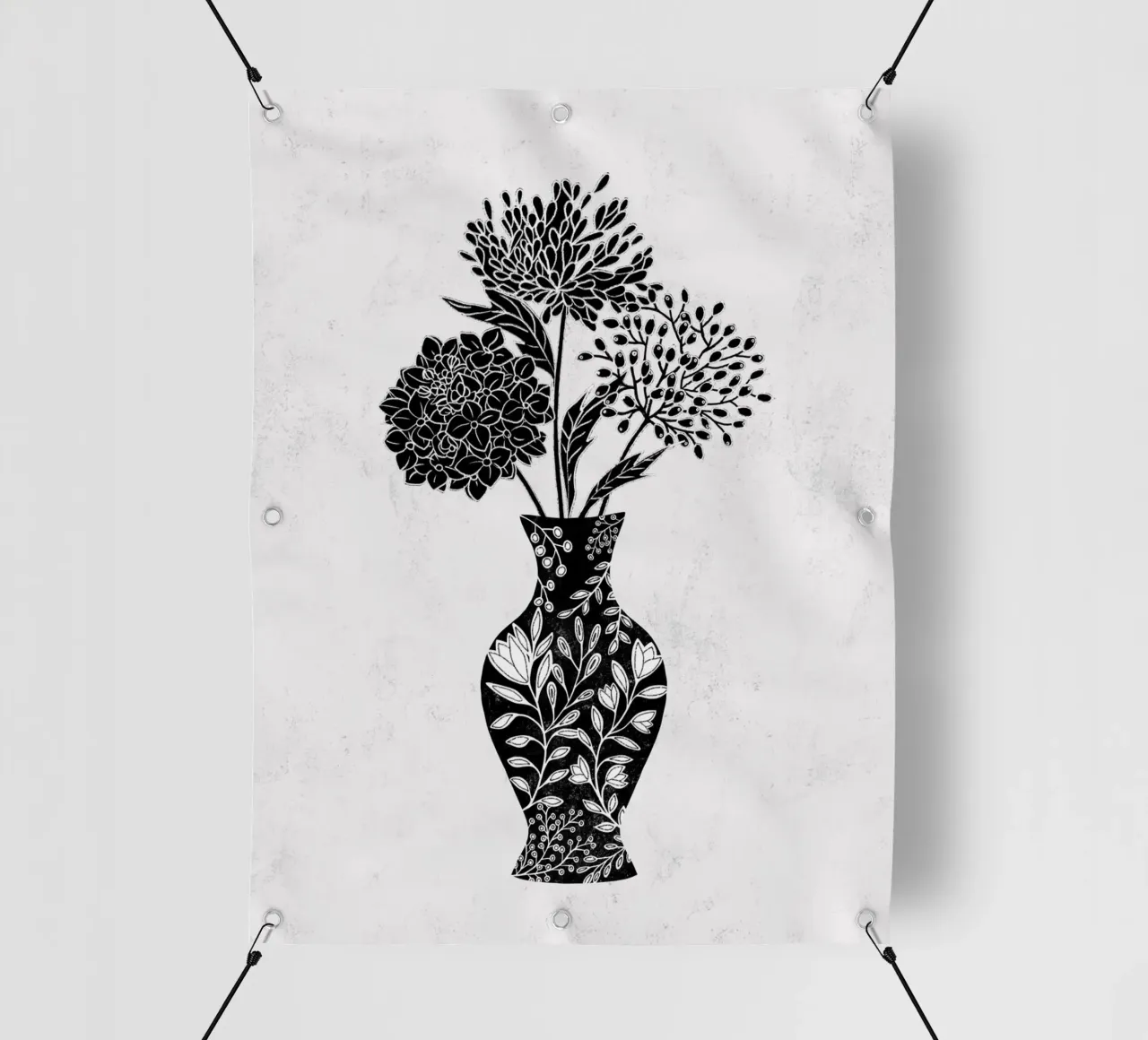 Gatti e puntini - Vaso antico telo in pvc da The Artcircle