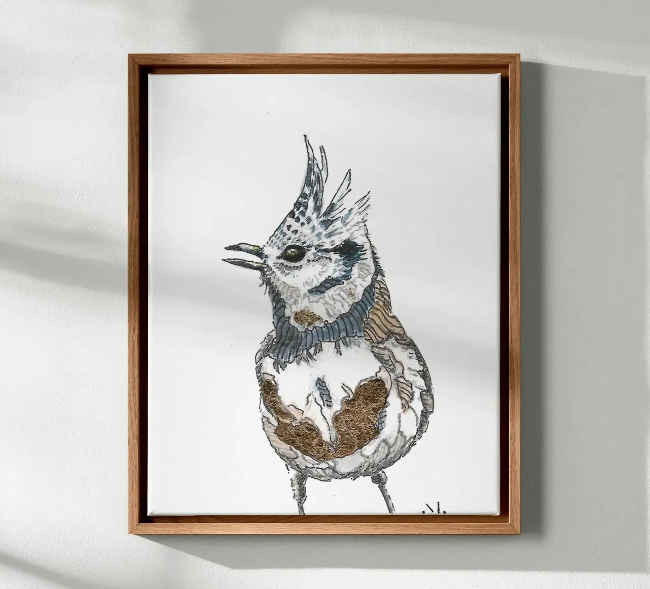 A little bird told me tela con Cornice a cassetta da Magpie luck