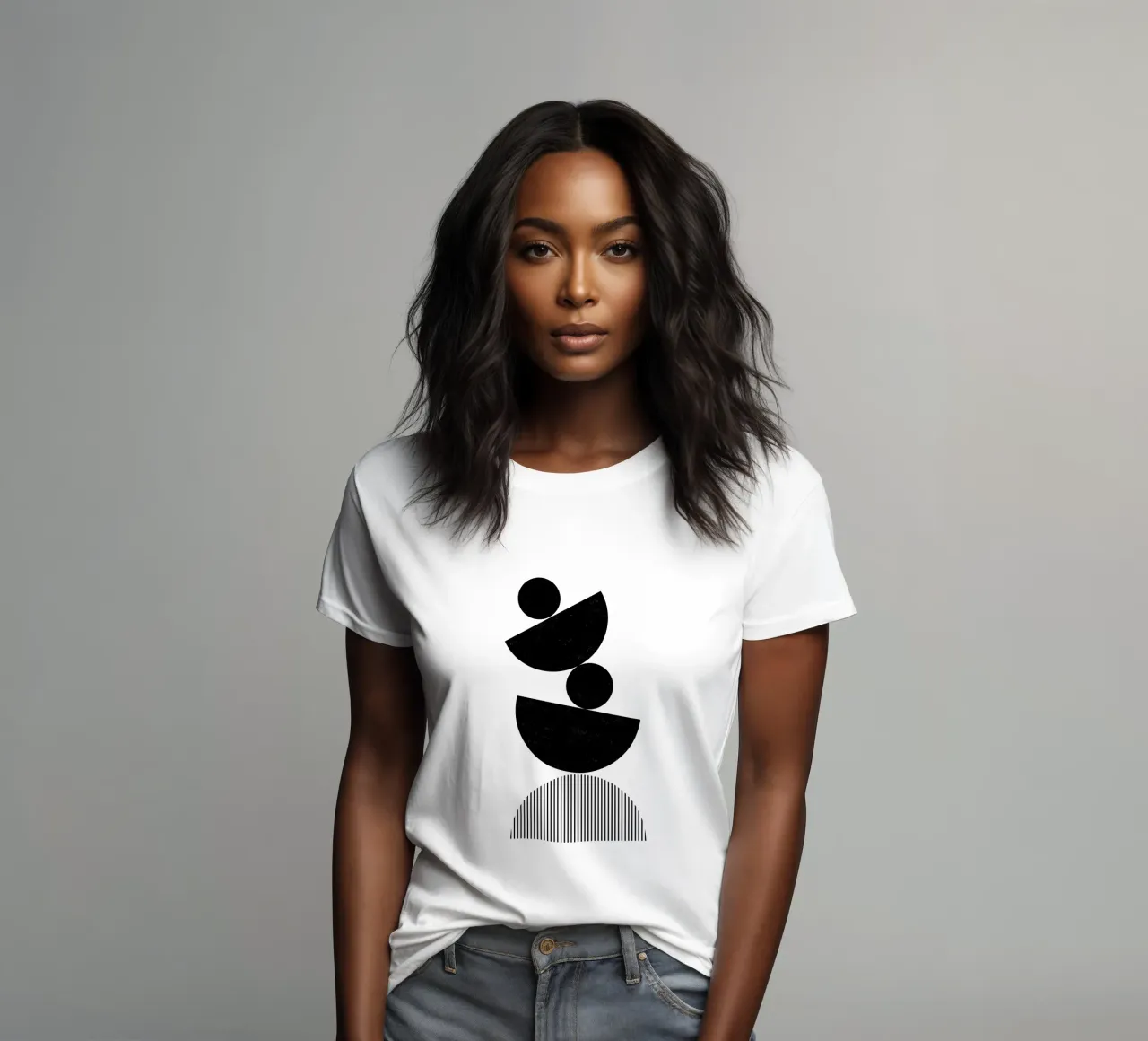 Cats & Dotz - Balance women's fitted t-shirt by The Artcircle