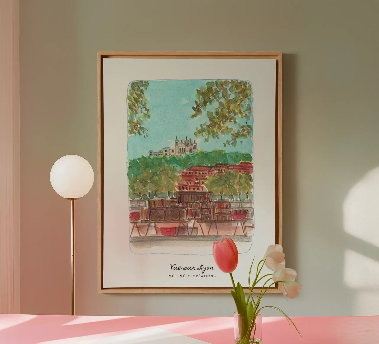 View of Lyon canvas with Floater frame by melimelocreations