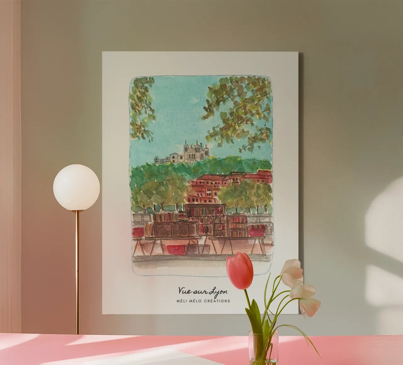 View of Lyon canvas with Floater frame by melimelocreations