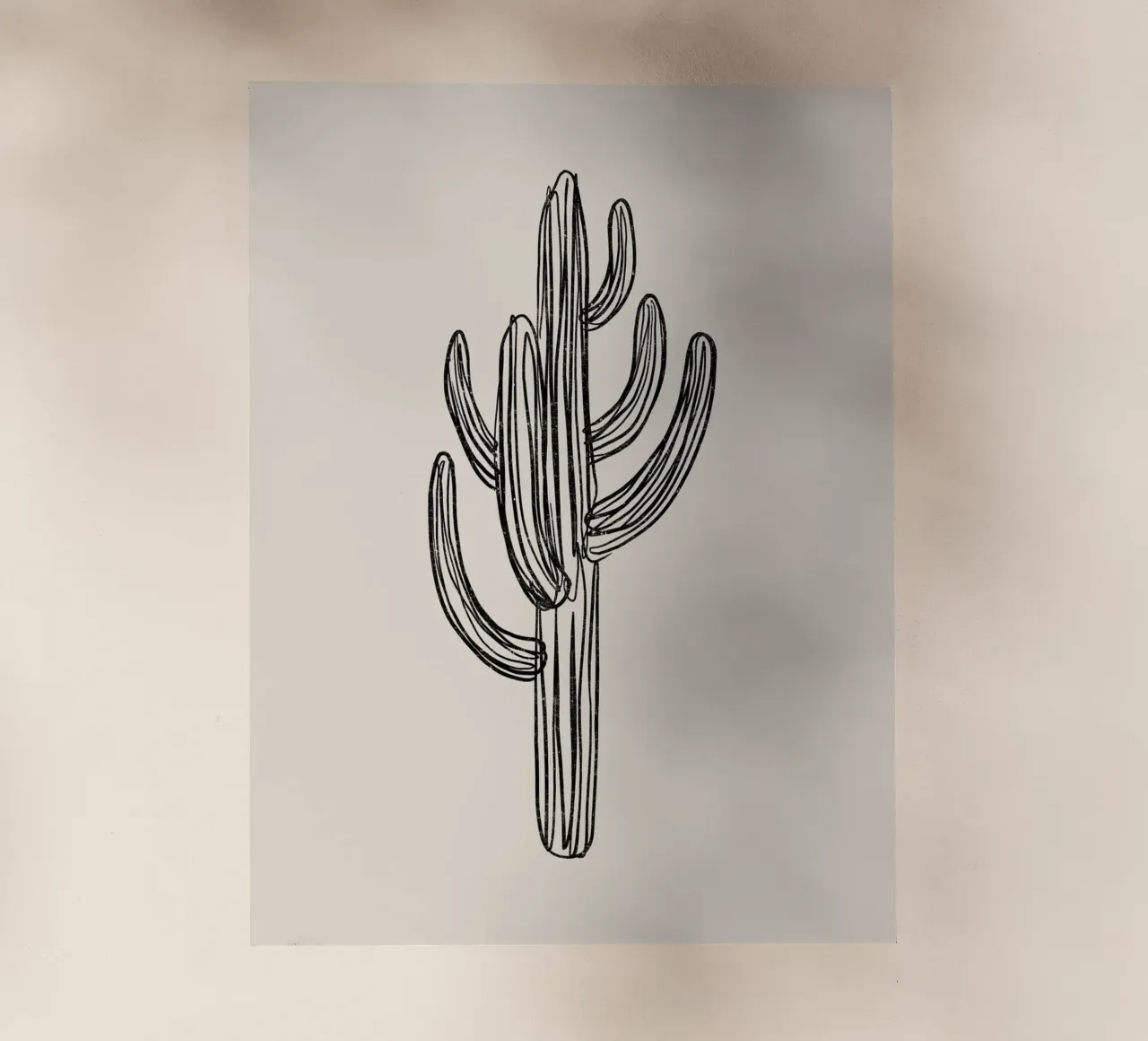 Gatti e puntini - Cactus nero pellicola backlit da The Artcircle