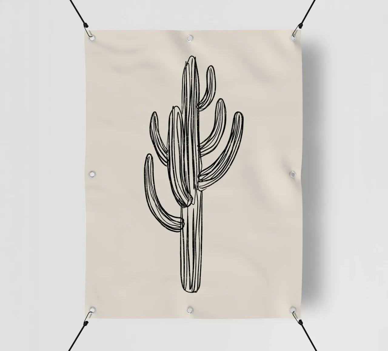 Gatti e puntini - Cactus nero telo in pvc da The Artcircle