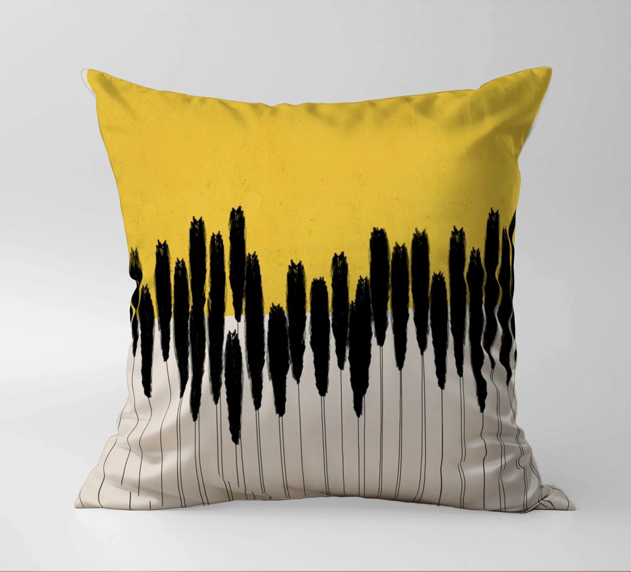 Cats & Dotz - Abstract Ears decorative cushion by The Artcircle