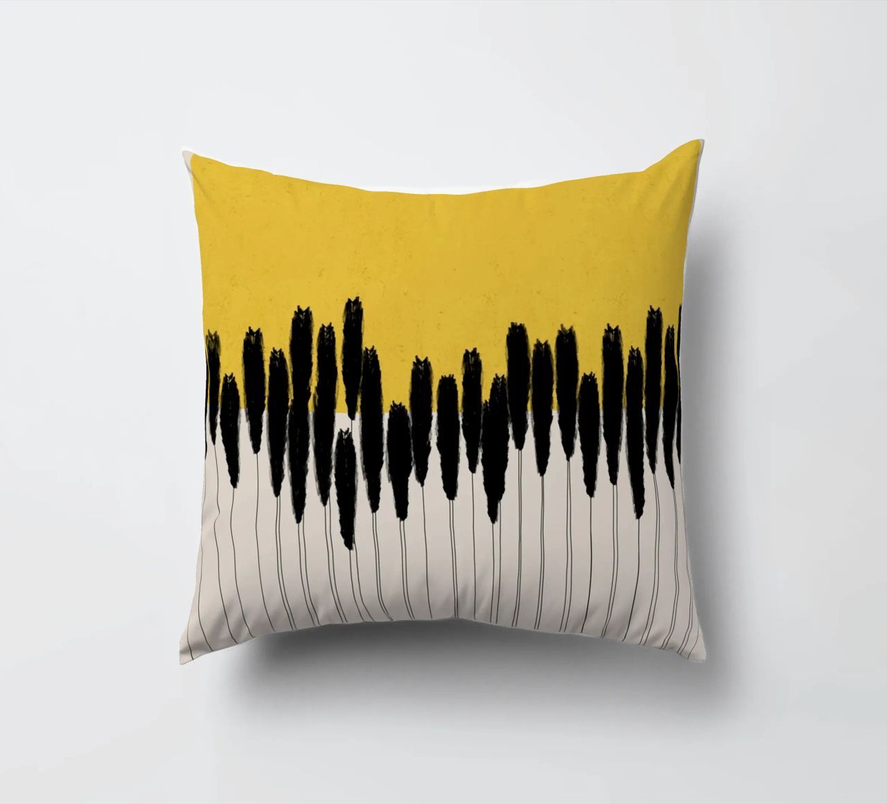 Cats & Dotz - Abstract Ears decorative cushion by The Artcircle
