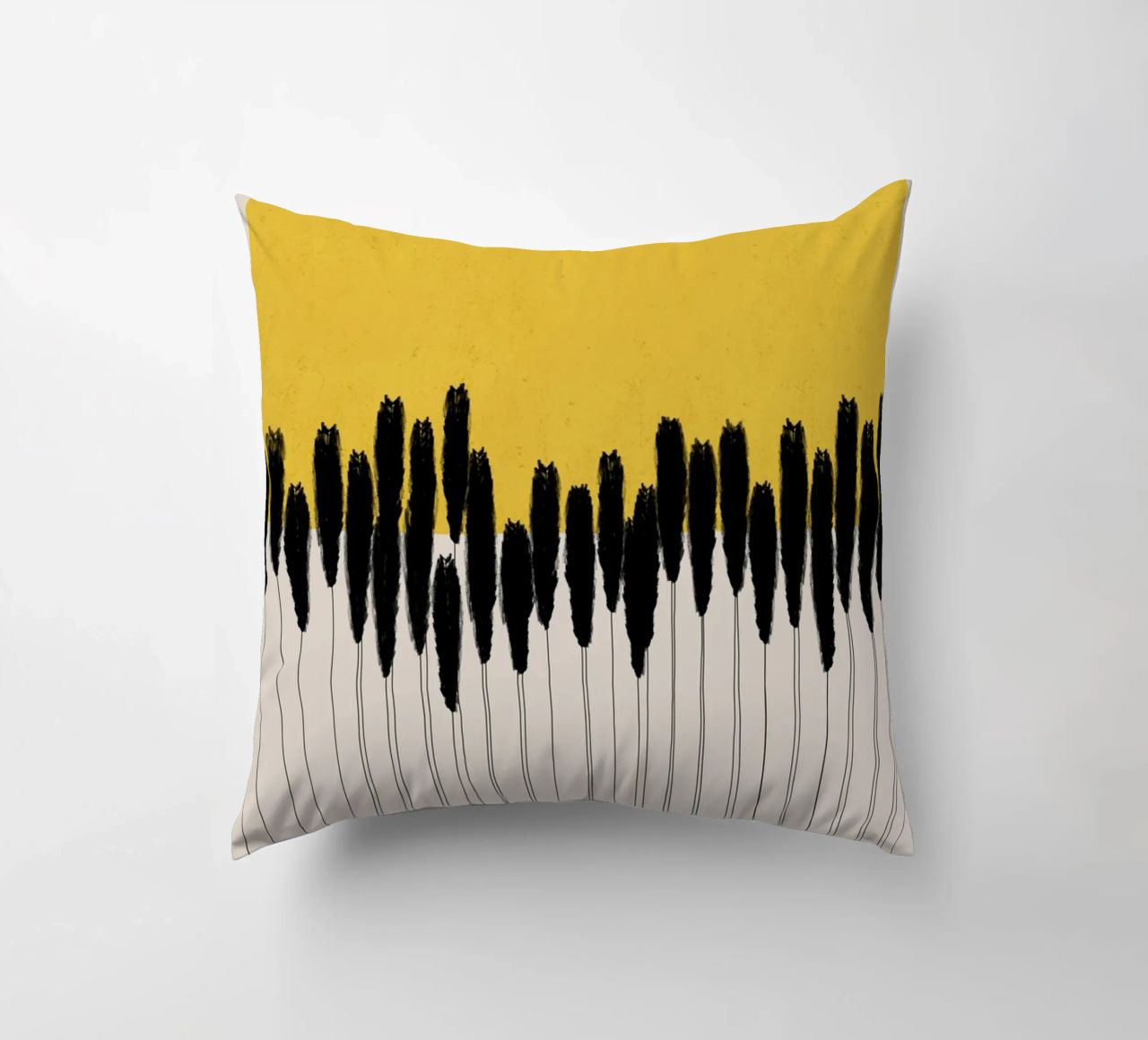 Cats & Dotz - Abstract Ears decorative cushion by The Artcircle