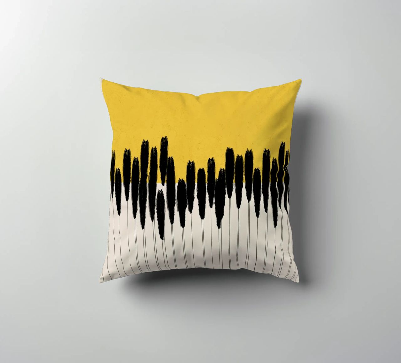 Cats & Dotz - Abstract Ears decorative cushion by The Artcircle