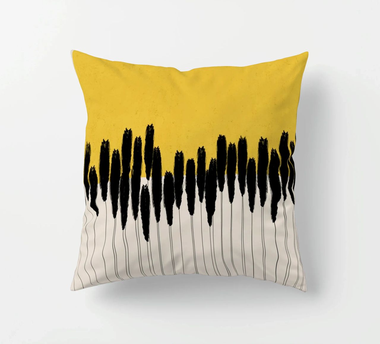 Cats & Dotz - Abstract Ears decorative cushion by The Artcircle