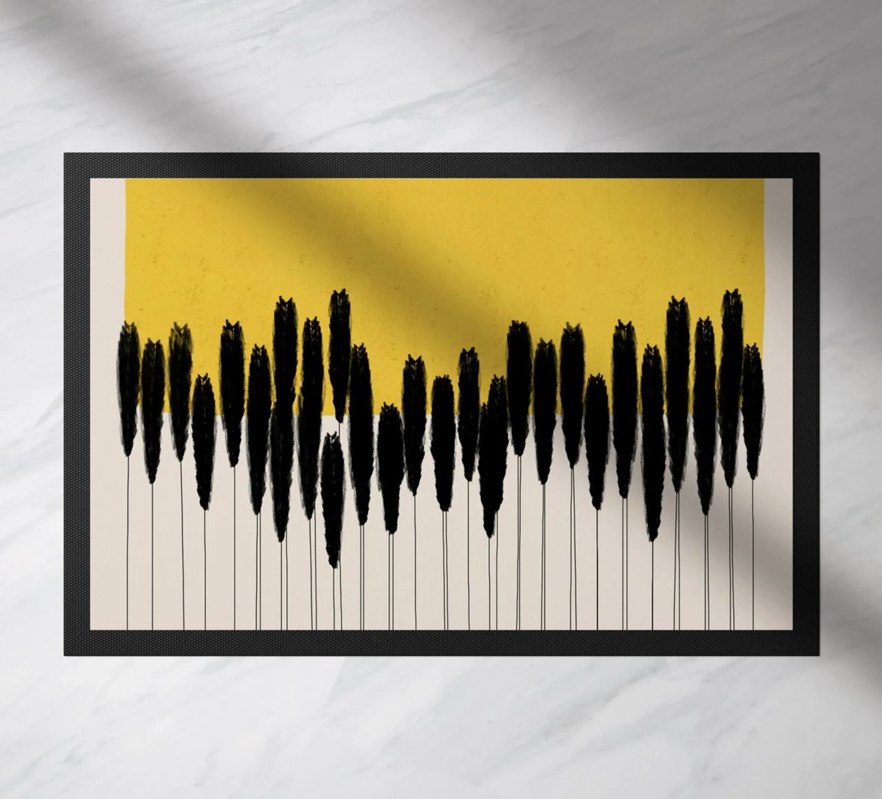 Cats & Dotz - Abstract Ears doormat by The Artcircle