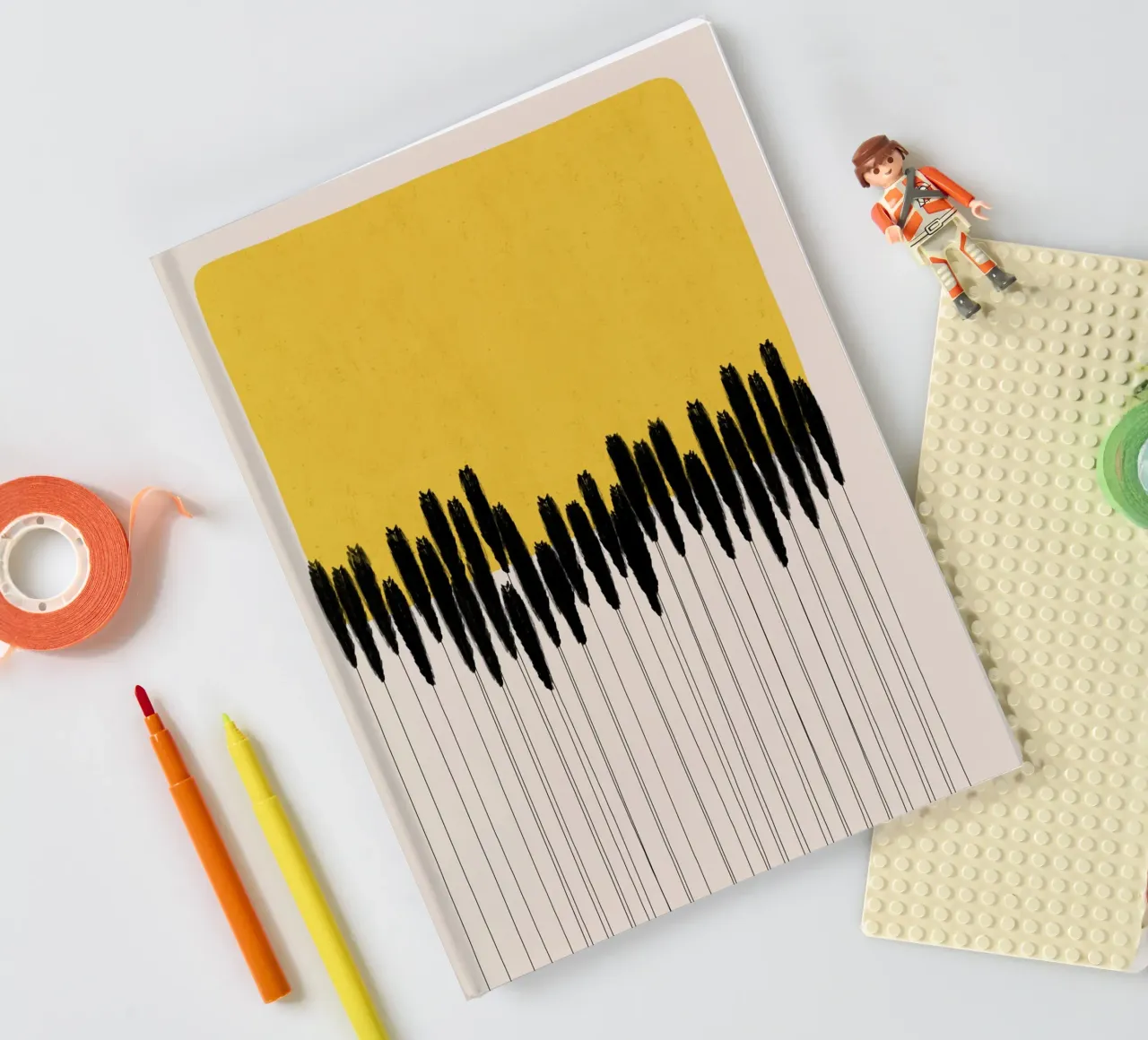 Katten & Dotz - Abstracte oren notitieboek van The Artcircle