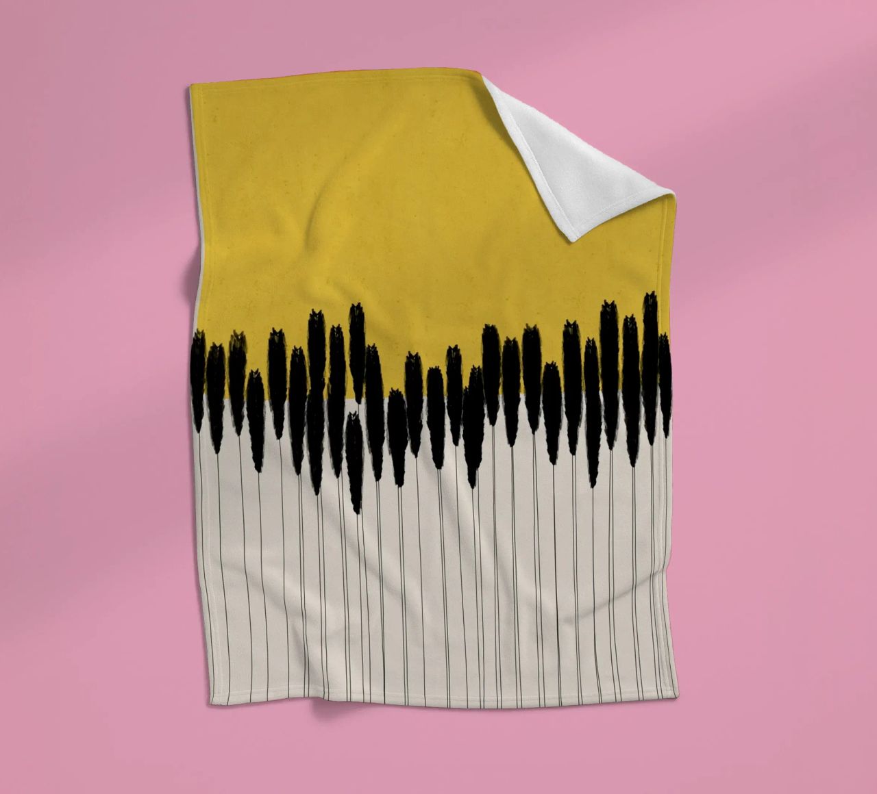 Cats & Dotz - Abstract Ears fleece blanket by The Artcircle