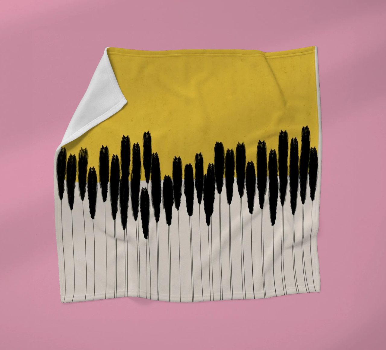 Cats & Dotz - Abstract Ears fleece blanket by The Artcircle