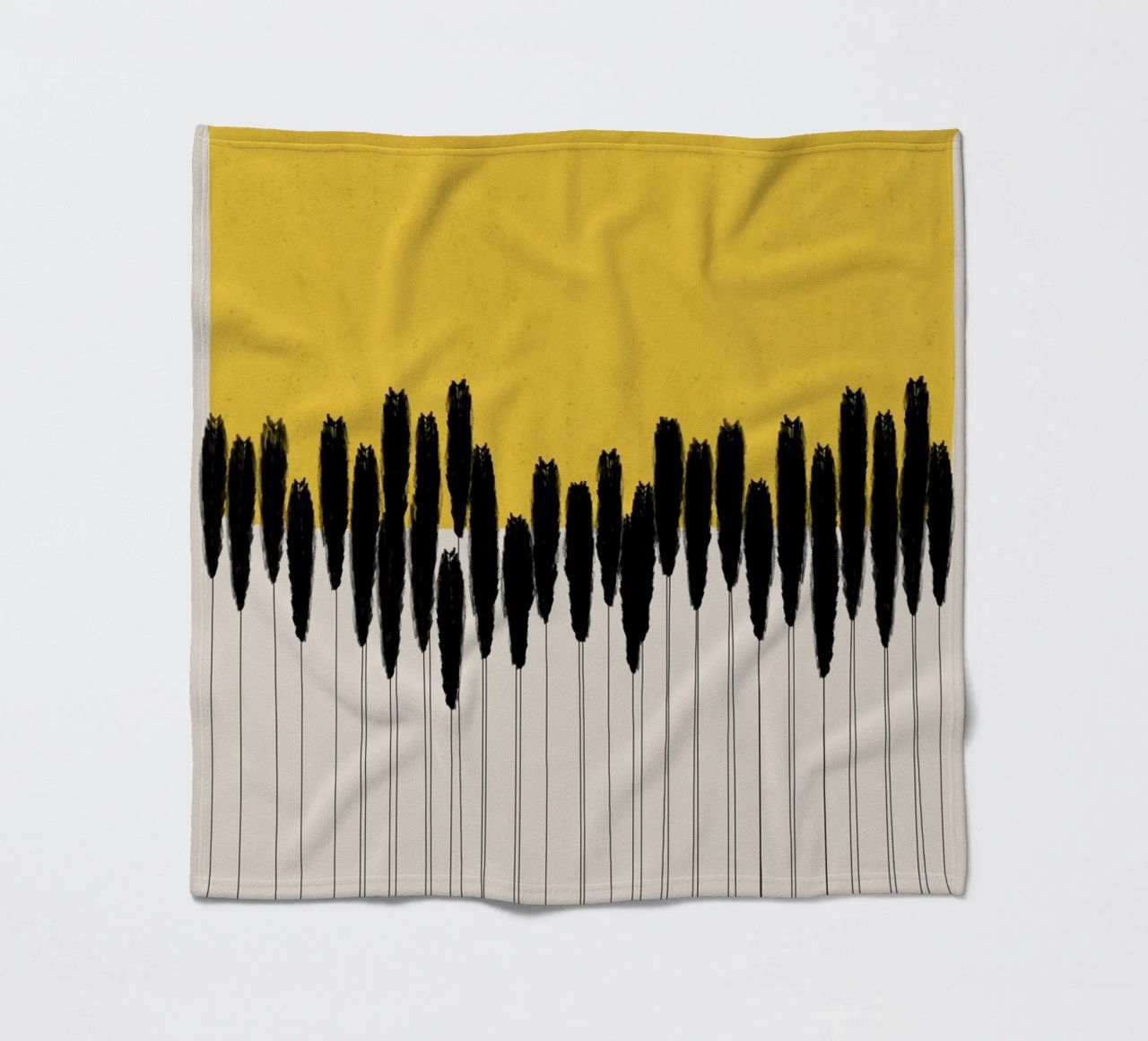 Cats & Dotz - Abstract Ears fleece blanket by The Artcircle