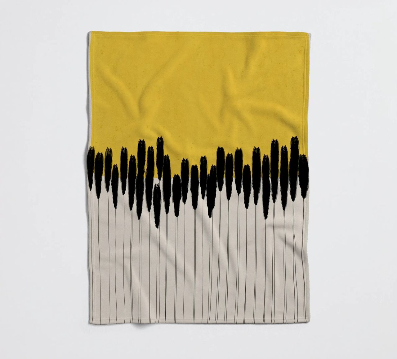 Cats & Dotz - Abstract Ears fleece blanket by The Artcircle