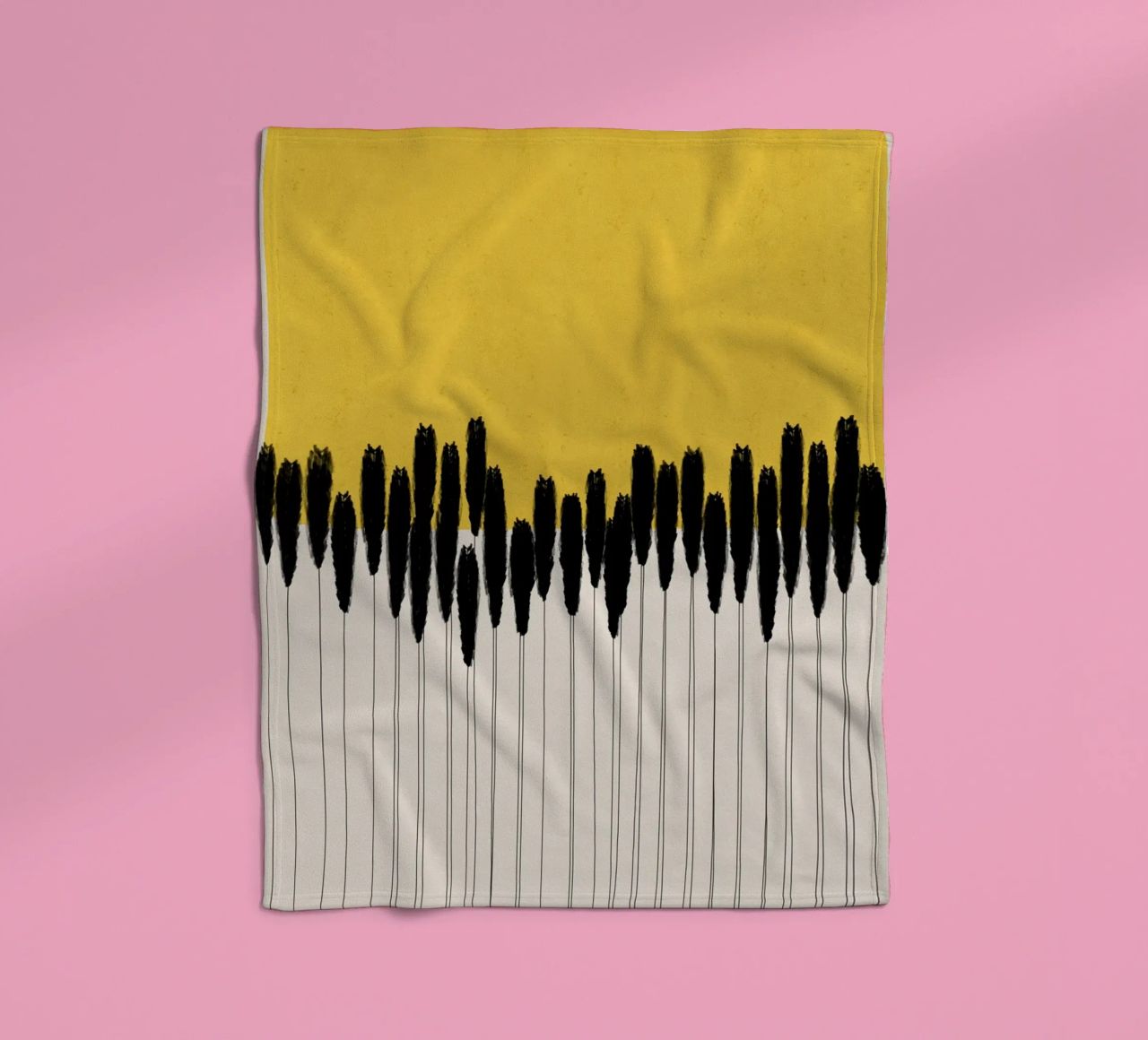 Cats & Dotz - Abstract Ears fleece blanket by The Artcircle