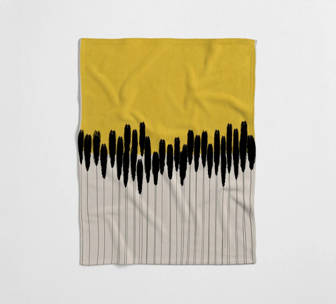 Cats & Dotz - Abstract Ears fleece blanket by The Artcircle