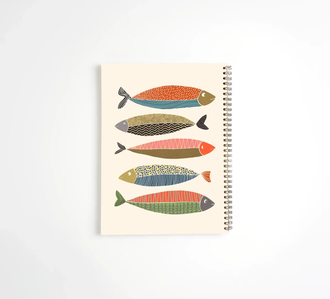 Cats & Dotz - Fish spiral notebook by The Artcircle