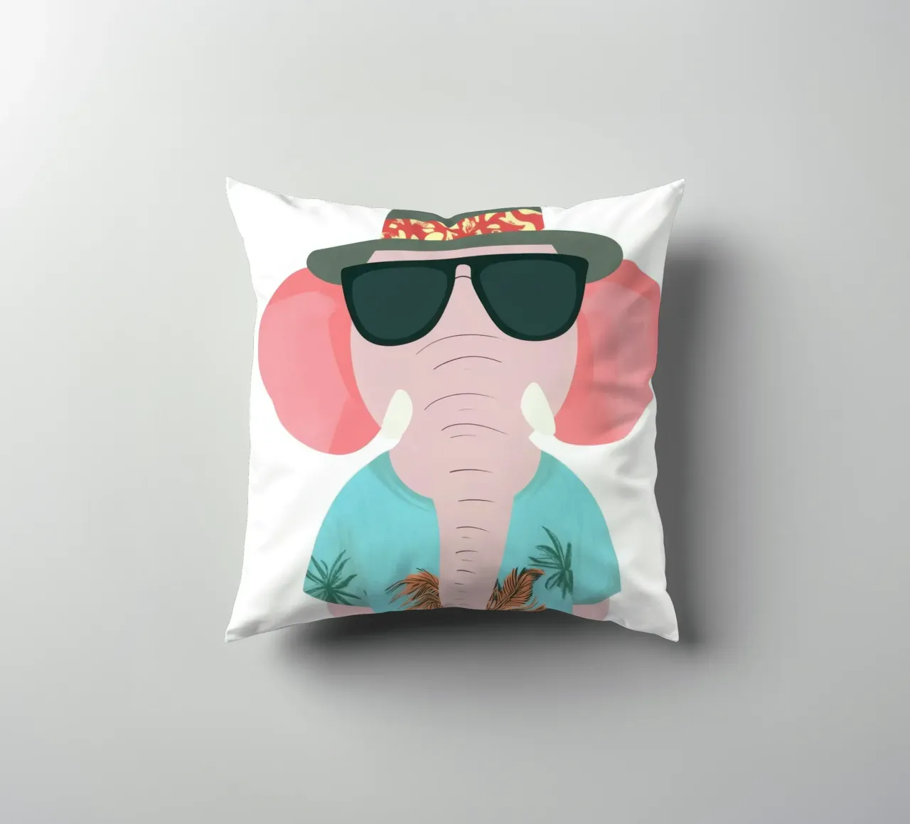 Elefante tropicale cuscino da So Cute Land - Affiches et posters