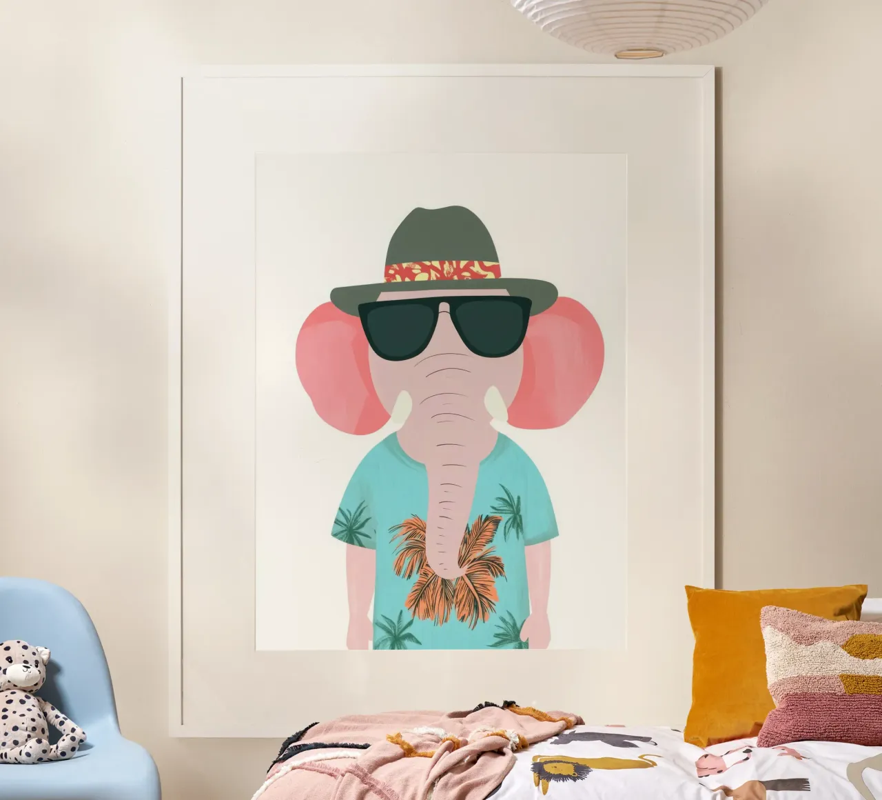 Tropical Elephant hahnemühle by So Cute Land - Affiches et posters