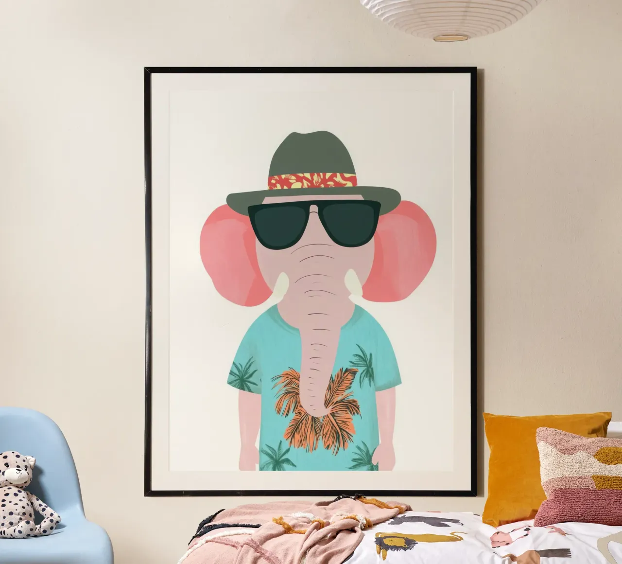 Tropical Elephant hahnemühle by So Cute Land - Affiches et posters
