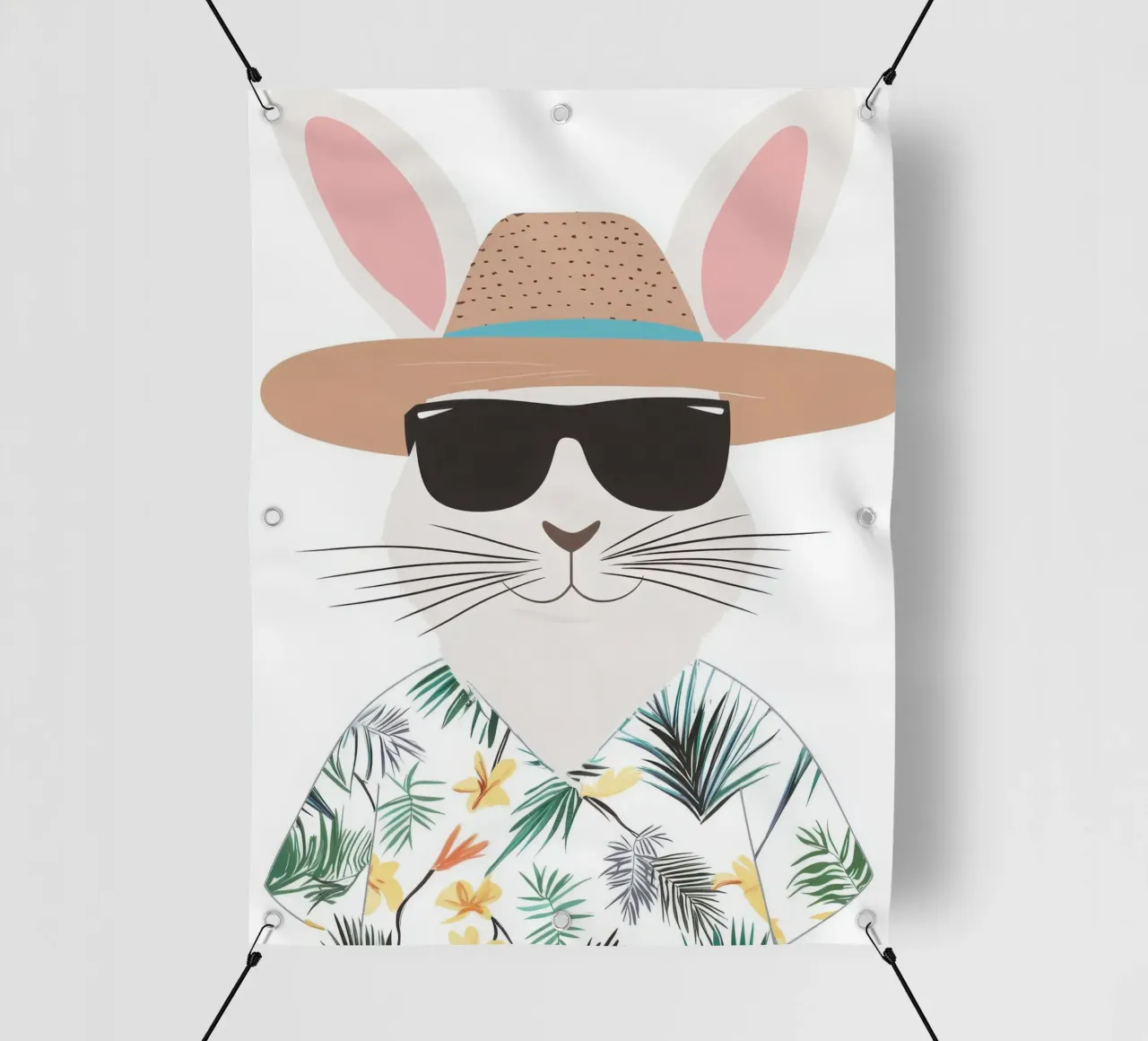 Coniglietto tropicale telo in pvc da So Cute Land - Affiches et posters