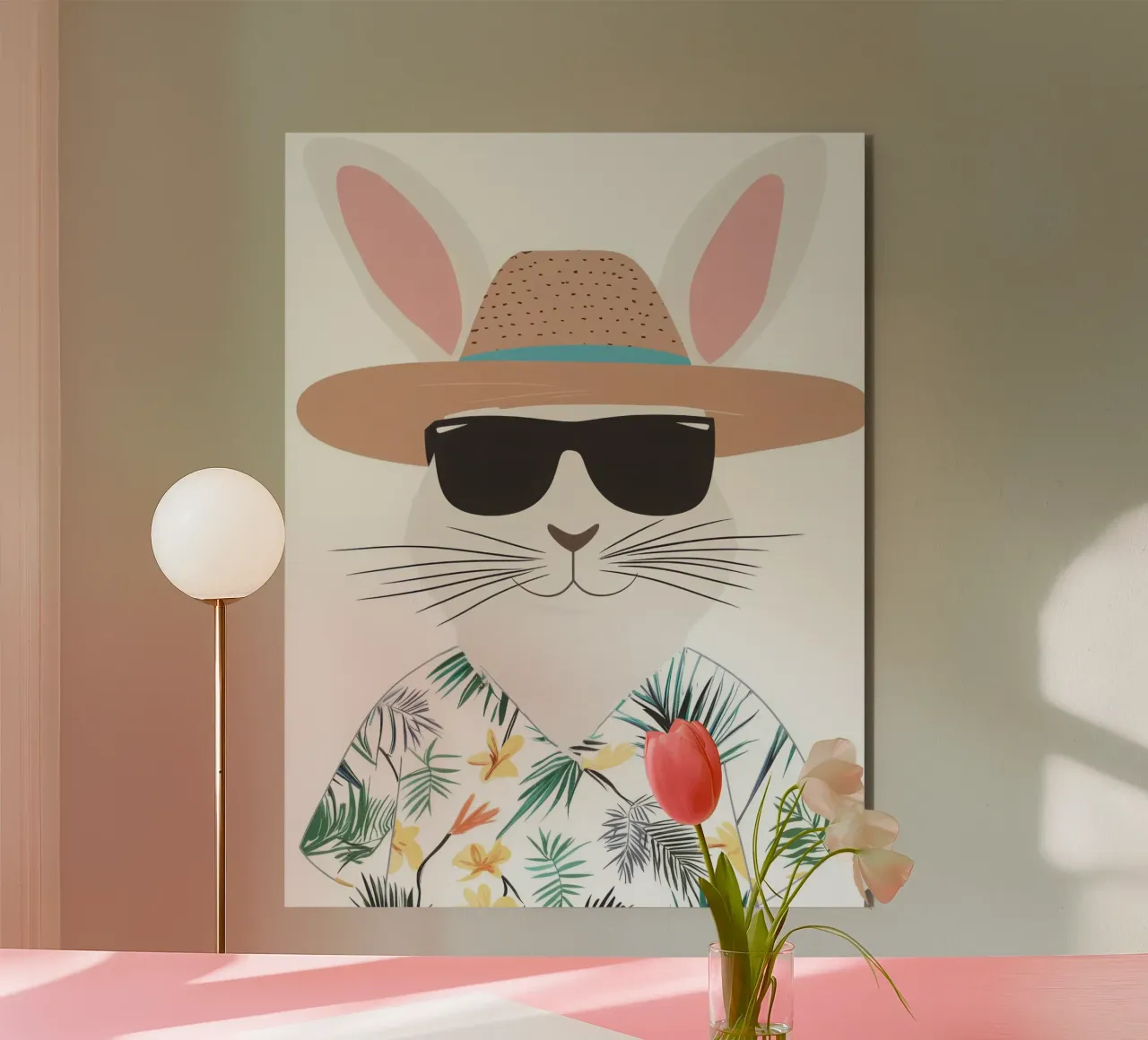 Coniglietto tropicale alluminio dibond da So Cute Land - Affiches et posters