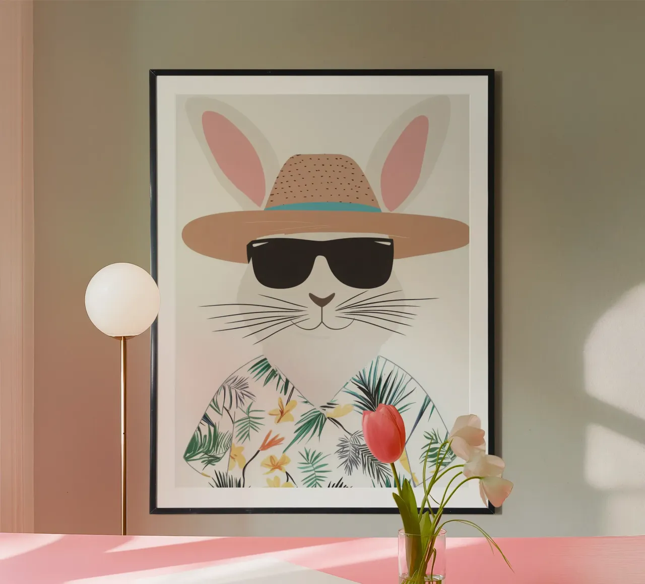Coniglietto tropicale carta hahnemühle da So Cute Land - Affiches et posters