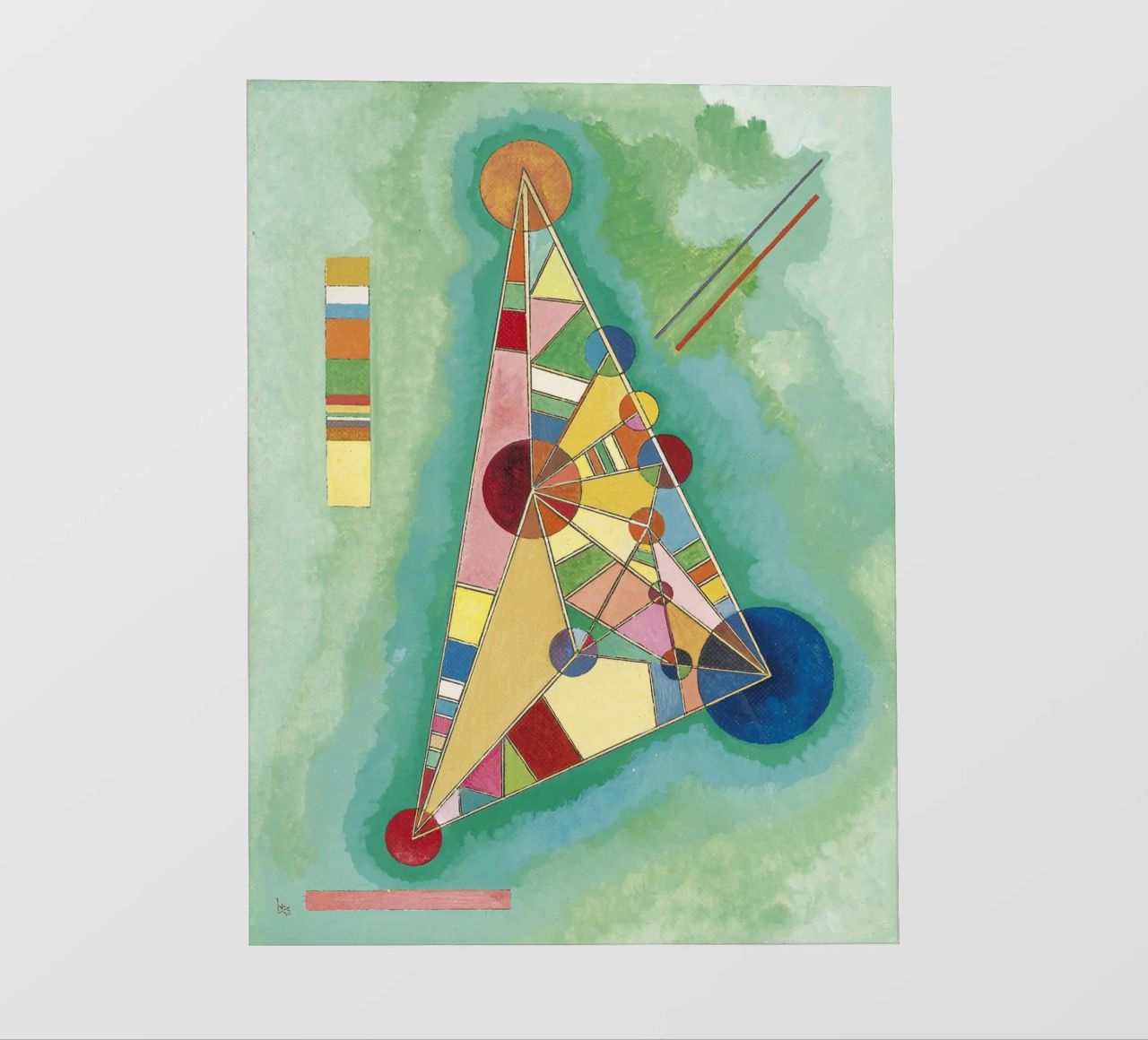 Kandinsky - Variegatura nel triangolo telo in pvc da ARTOTHEK