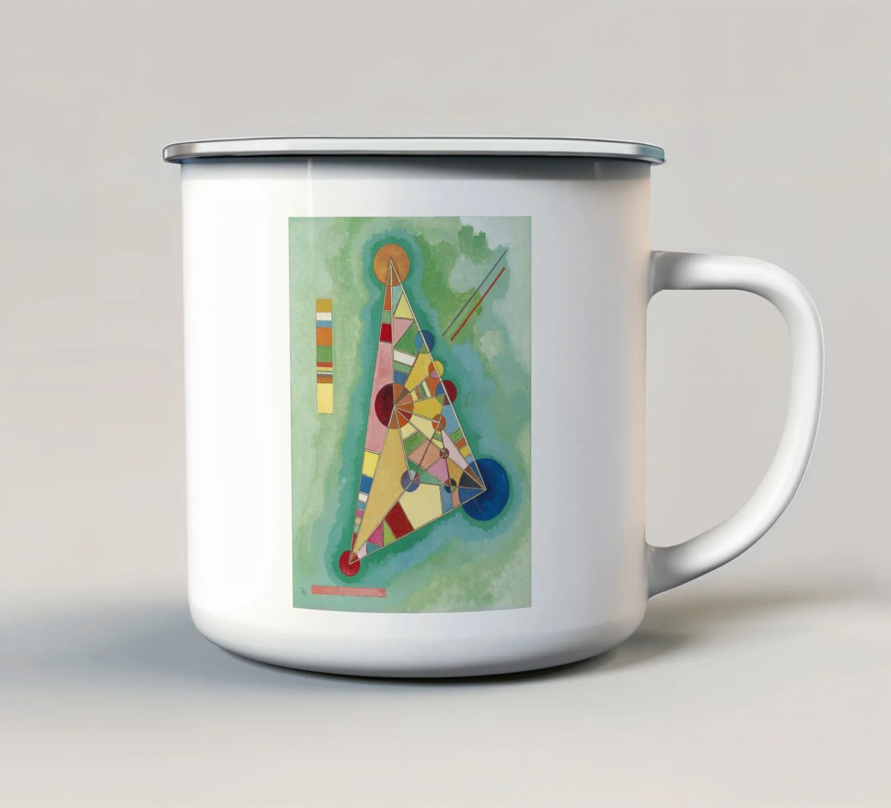 Kandinsky - Variegatura nel triangolo tazza in smalto da ARTOTHEK