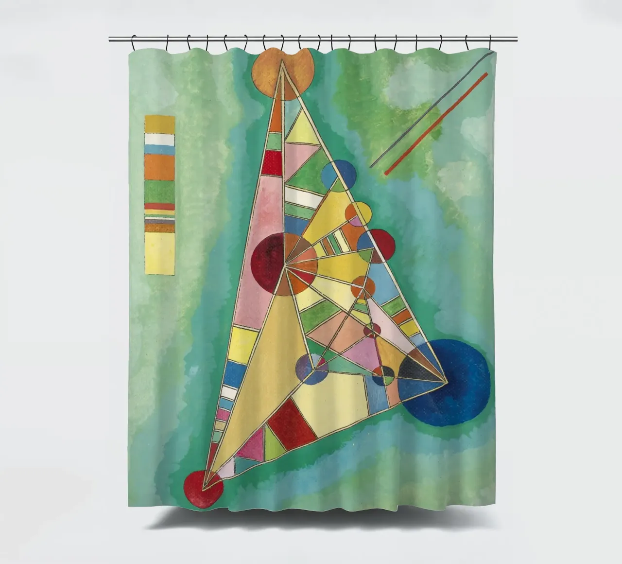 Kandinsky - Variegation in the triangle shower curtain by ARTOTHEK