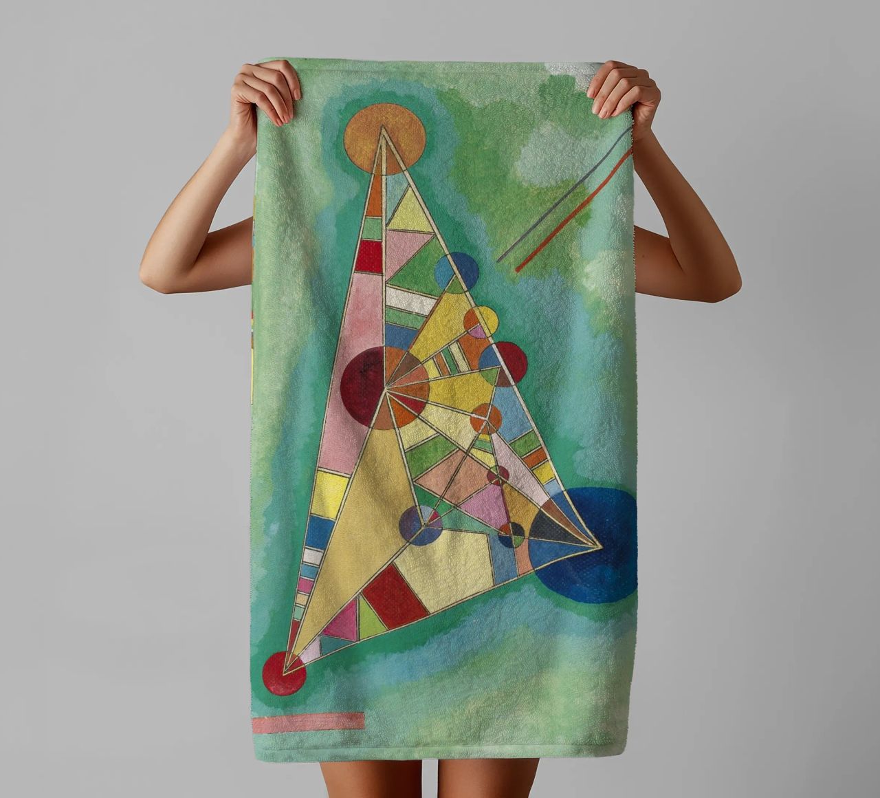 Kandinsky - Variegatura nel triangolo asciugamano da bagno da ARTOTHEK