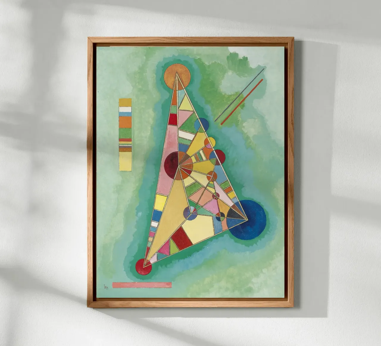 Kandinsky - Variegatura nel triangolo alluminio dibond da ARTOTHEK