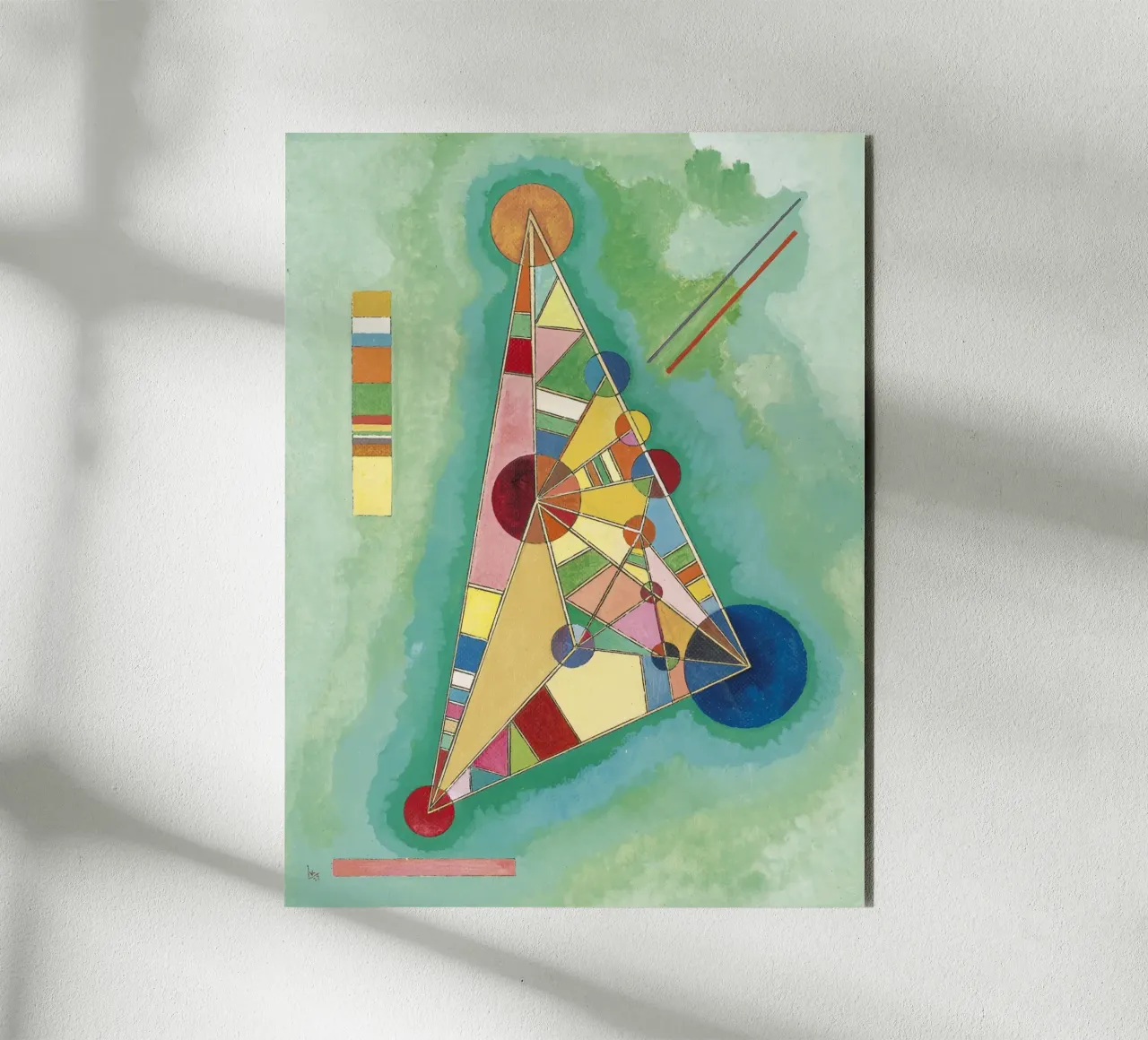 Kandinsky - Variegatura nel triangolo alluminio dibond da ARTOTHEK