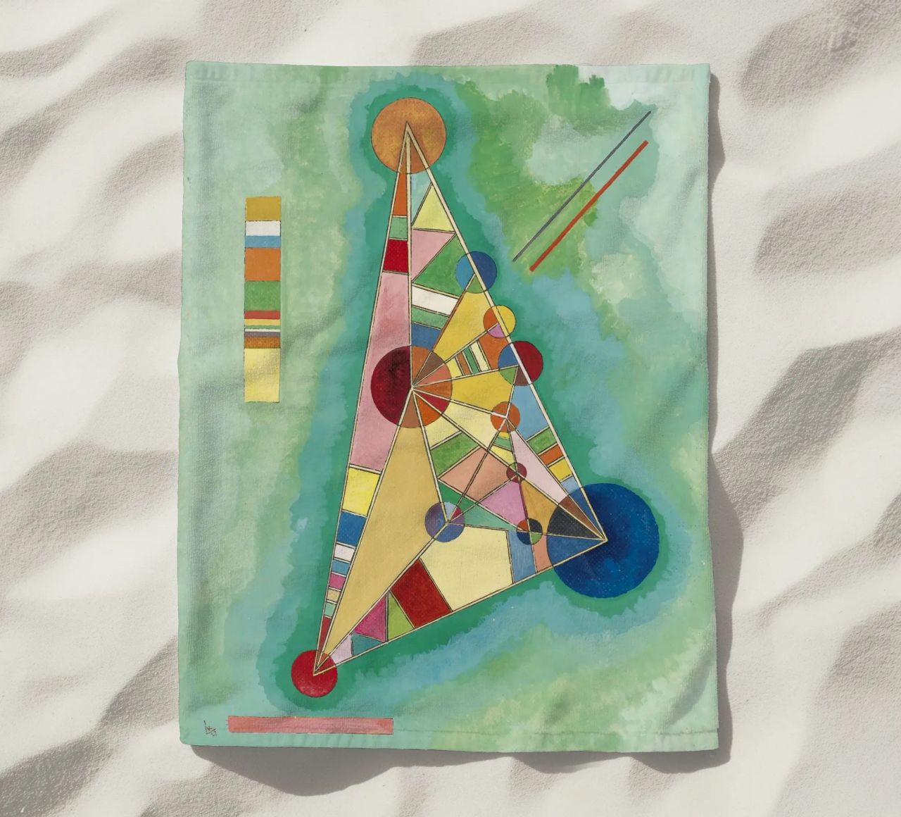 Kandinsky - Variegatura nel triangolo telo mare da ARTOTHEK