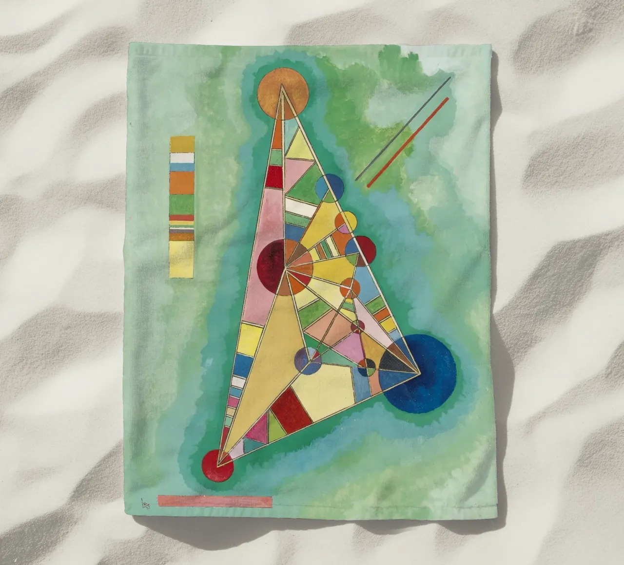 Kandinsky - Variegatura nel triangolo telo mare da ARTOTHEK