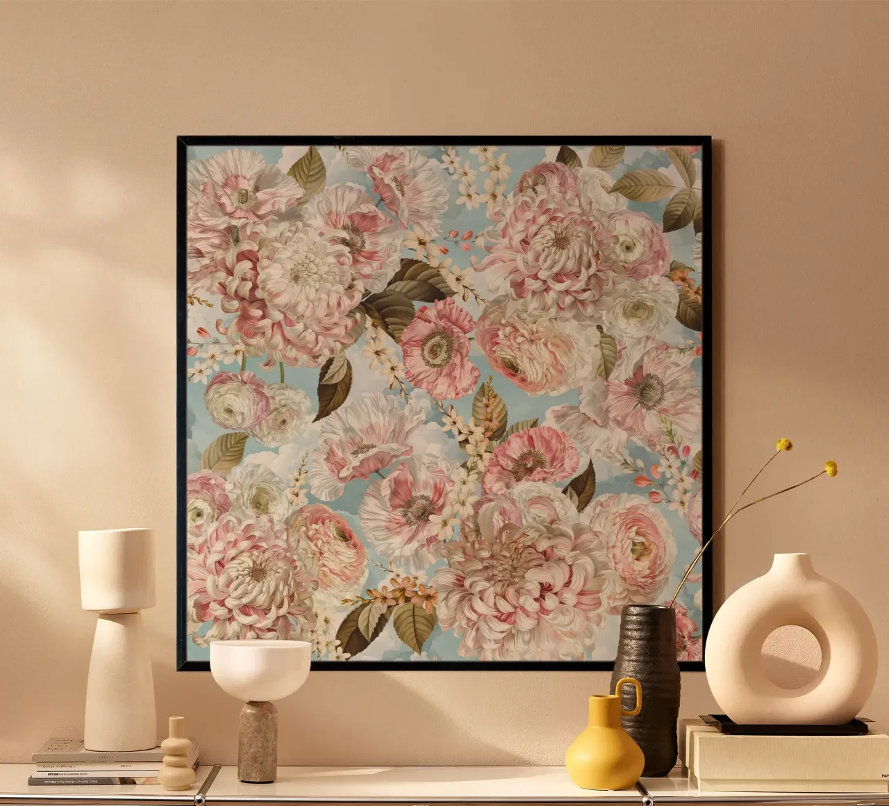 Giardino fiorito primaverile di peonie vintage poster da Flower Garden - Uta Naumann