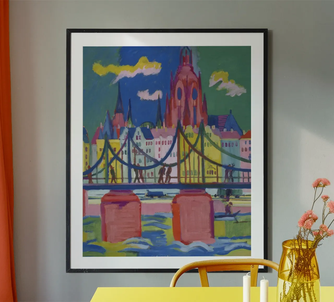 Ernst Ludwig Kirchner - Cattedrale di Francoforte 1925 poster da ARTOTHEK