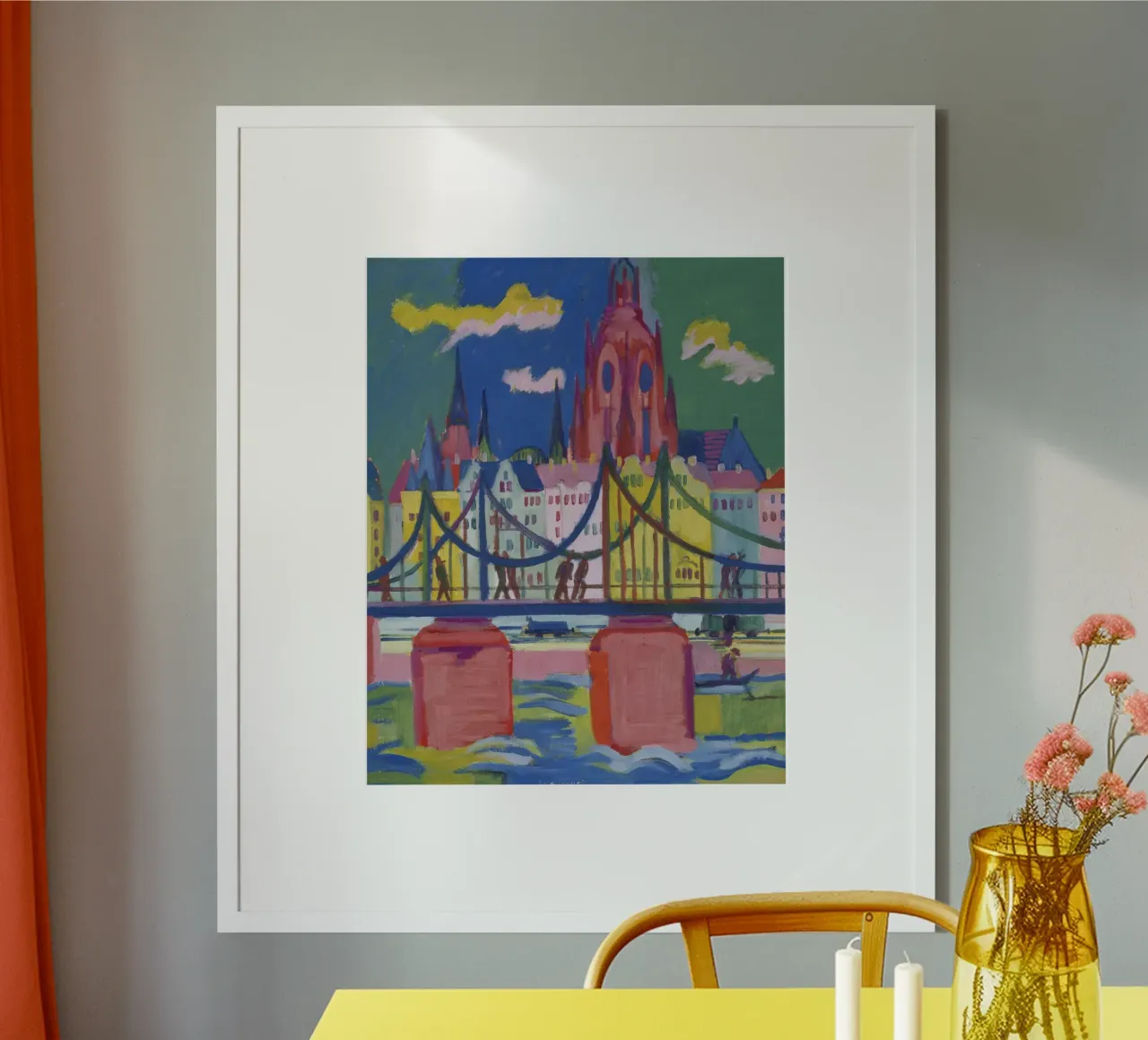 Ernst Ludwig Kirchner - Cattedrale di Francoforte 1925 poster da ARTOTHEK