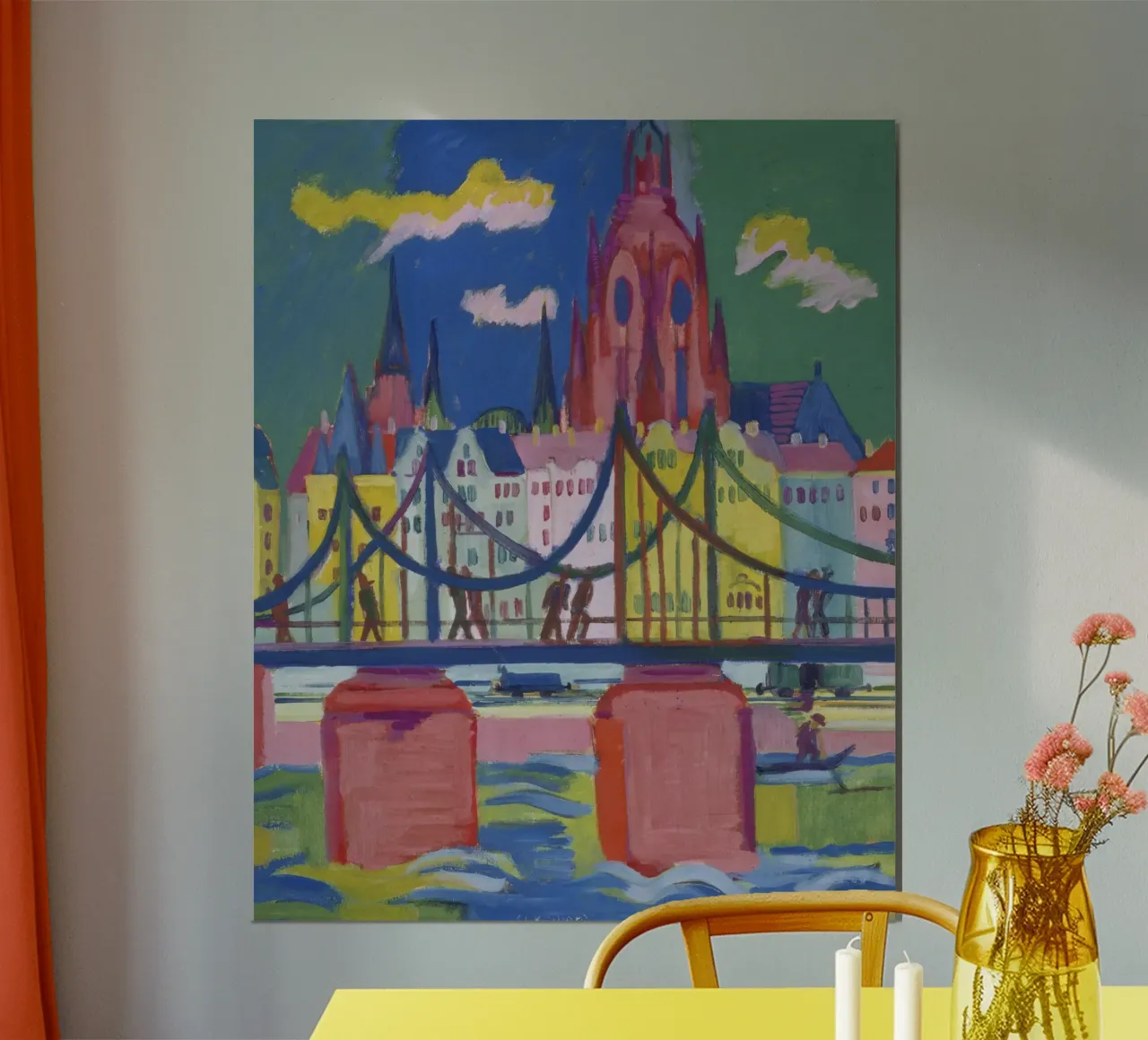 Ernst Ludwig Kirchner - Cattedrale di Francoforte 1925 poster da ARTOTHEK
