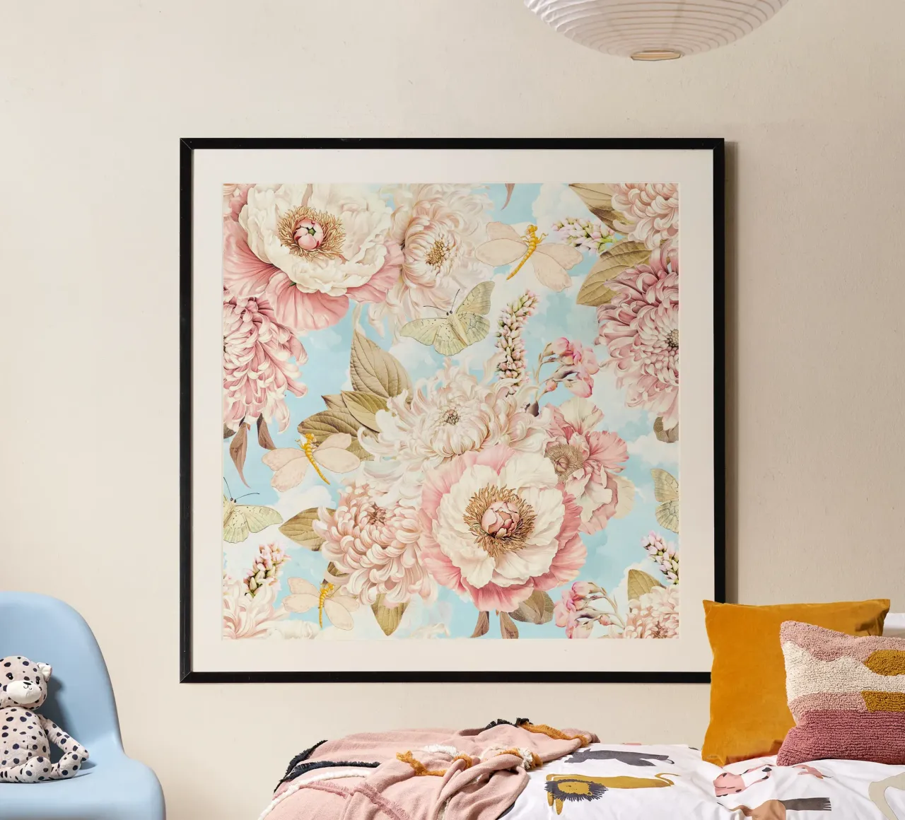 Giardino fiorito di peonie vintage pastello poster da Flower Garden - Uta Naumann