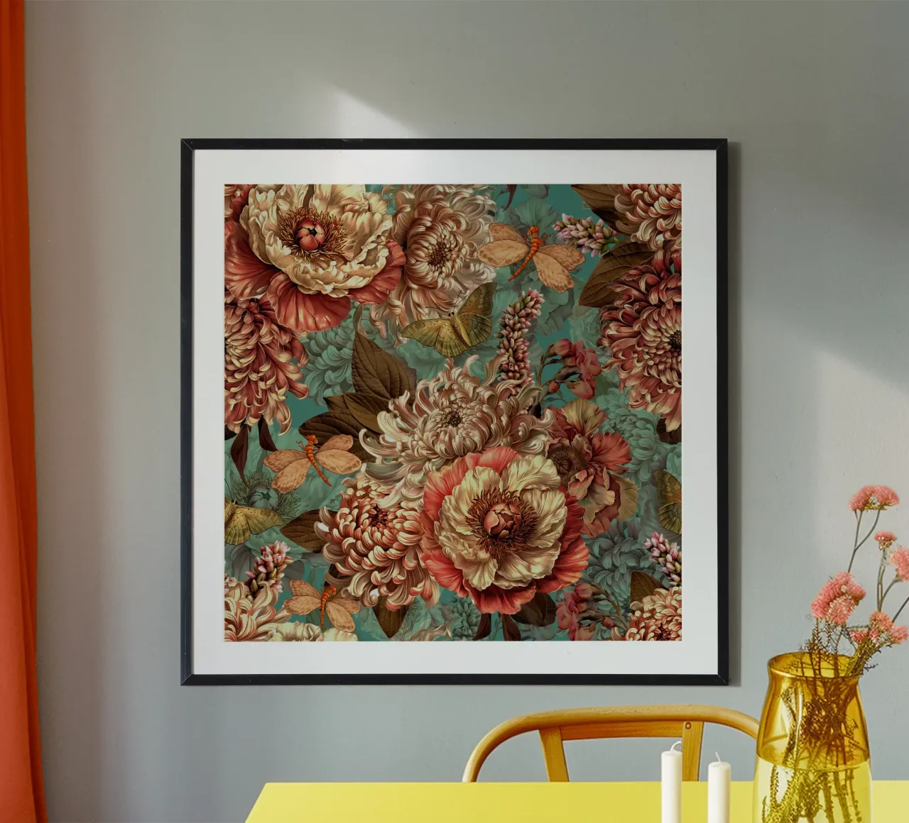 Giardino fiorito di peonie vintage in seppia poster da Flower Garden - Uta Naumann