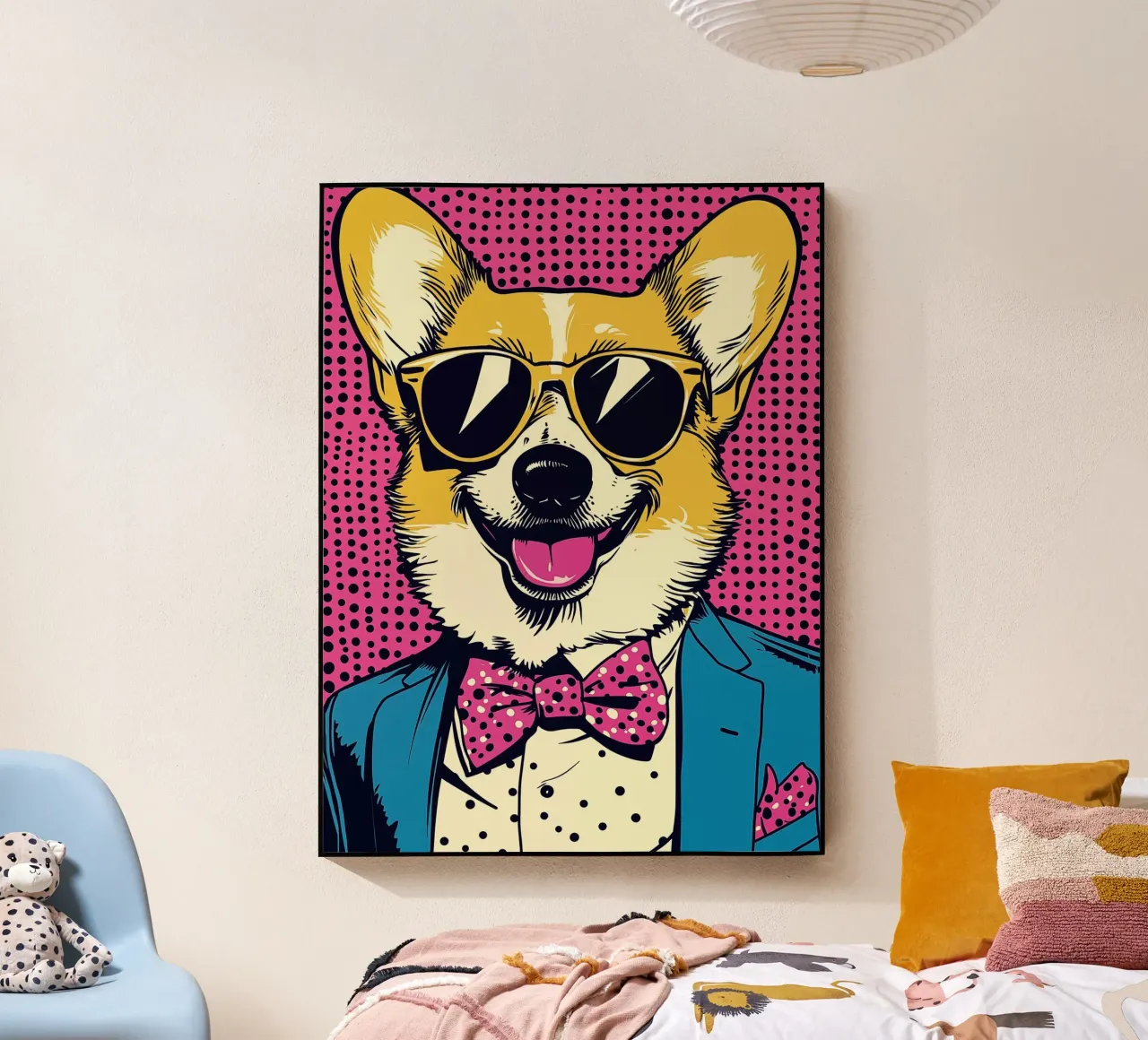 Corgi Boss Retro-Glamour Pop Art plexiglass da Autofocus