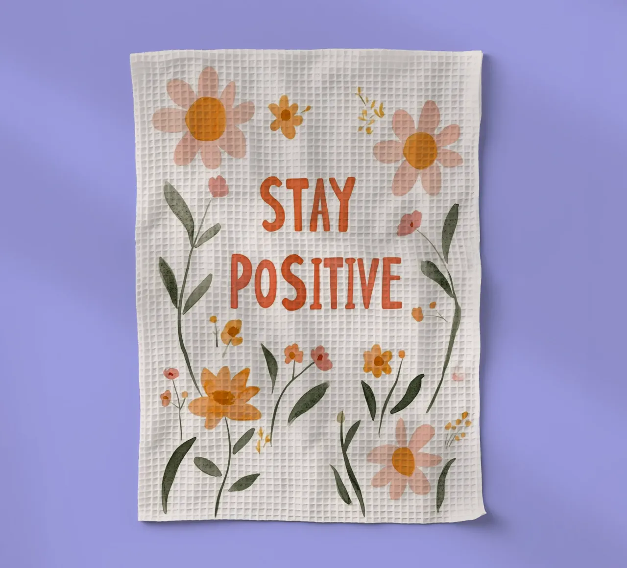 Stay Positive No 2 canovaccio da cucina da treechild